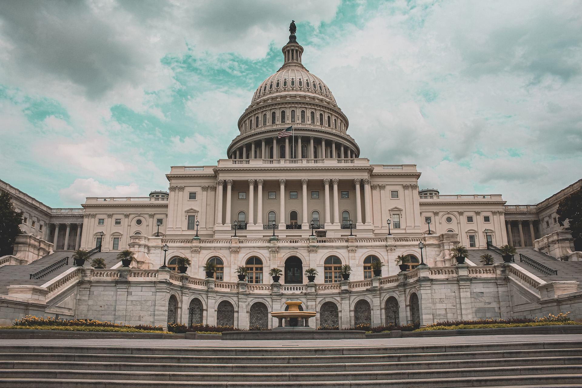 The U.S. Capitol under a stormy sky
